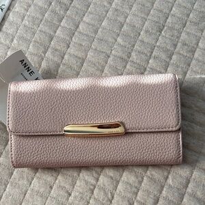 Anne Klein Blush Pink Wallet with Gold Accent
